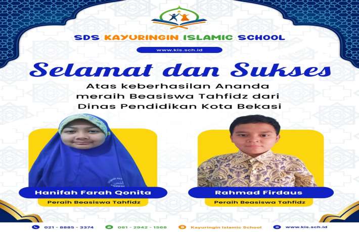 Keberhasilan Ananda meraih Beasiswa Tahfidz dari Dinas Pendidikan Kota Bekasi