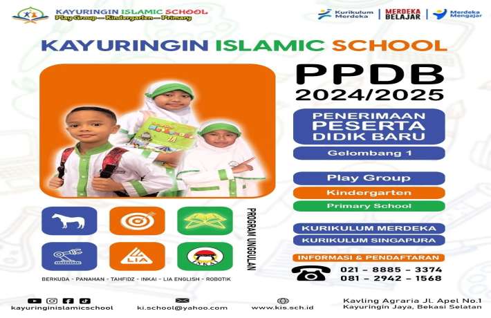 PPDB KAYURINGIN ISLAMIC SCHOOL TAHUN PELAJARAN 2023-2024